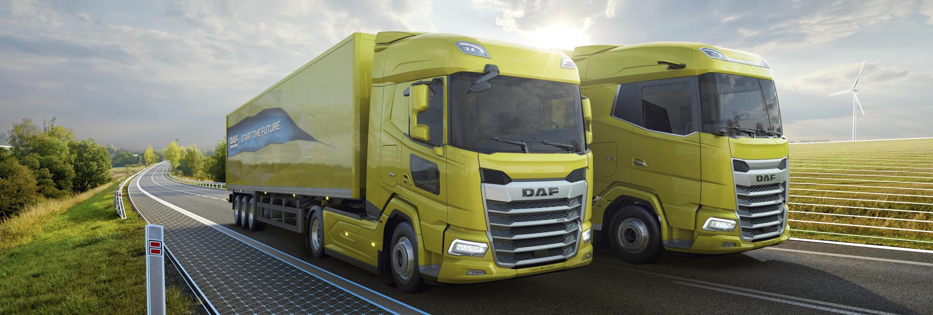 New Generation DAF trucks XF left and XG right